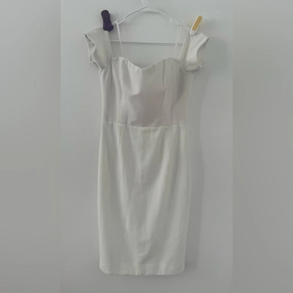 Dress the Population Bailey Off The Shoulder Sweetheart Bodycon Midi Dress Large